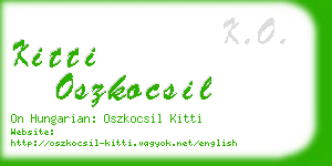 kitti oszkocsil business card